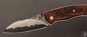 Couteau " Brevimana " custom par Silas Coutellerie - Bois de fer et Sandinox cuivré
