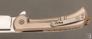  Couteau " Bullet " pliant de Gudy van Poppel - Ivoire de mammouth et Böhler N690