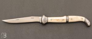 Couteau " Châtellerault 12cm "  de Robert Beillonnet - Bois de renne et RWL34 