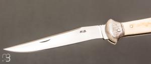 Couteau " Châtellerault 12cm "  de Robert Beillonnet - Bois de renne et RWL34 