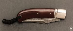 Couteau " Cim Bowie " custom par Raphaël Durand - Micarta vintage et RWL34