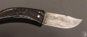 Couteau  "  Curni lame damas " par Alexandre Musso