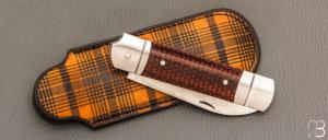   Couteau " Empire " de collection par Benjamin Mittay - Micarta Vintage et lame en 14c28n