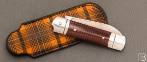   Couteau " Empire " de collection par Benjamin Mittay - Micarta Vintage et lame en 14c28n