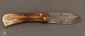 Couteau " Eustache " piémontais par Geoffroy Gautier - Corne