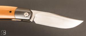     Couteau  " Foxy " custom par Maxime Belzunce - Micarta et RWL34