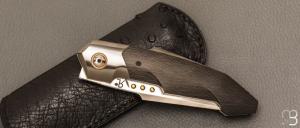   Couteau " Front-flipper " custom par Romain Lopez - Fibre de carbone "Sidecut" et RWL34