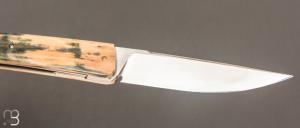 Couteau " Grand Basic  " de Jean Pierre Martin - Ivoire de mammouth et lame en RWL34 