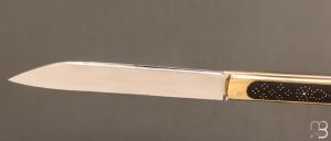   Couteau " Interframe XVIII ème " pliant fait main par Bastien Toubhans - Atelier Beau Merle