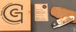 Couteau " Jinbei " custom de Gaël Chevalier - Ivoire de mammouth et RWL34