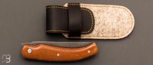 Couteau  "  K-Libre " custom de Michel Grini - Micarta vintage et lame en RWL34