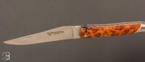 Couteau " Laguiole 12cm " par Laguiole en Aubrac - Loupe d'amboine