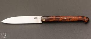  Couteau " Laguiole droit 13 cm " fait main par Jérôme Latreille - Ironwood et 14c28N