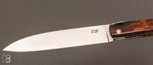  Couteau " Laguiole droit 13 cm " fait main par Jérôme Latreille - Ironwood et 14c28N