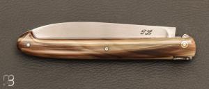   Couteau " Laguiole droit 13cm " custom de Jérôme Latreille - Pointe de corne