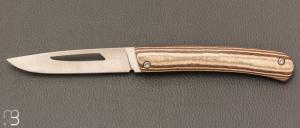 Couteau " Le 26 " par MTBlades Benjamin Thuillier - Paperstone et lame en 14C28