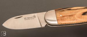 Couteau " Le Manu " par La Bonne Trempe - Hêtre échauffé et 14c28