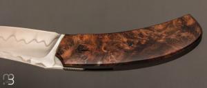  Couteau " Liner lock " custom par Guy Poggetti - Châtaignier et lame en C130