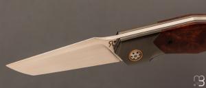   Couteau " Lock-Back " custom par Romain Lopez - Bois de fer et RWL-34