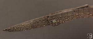   Couteau " Lock-Back trompe l'œil" de Alain & Joris Chomilier - Full damas