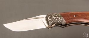   Couteau " Midnight liner " custom par Olivier Ouertal - Micarta et RWL-34