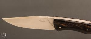    Couteau " Mustang " custom par Frédéric Augé - Ébène blanc et RWL34