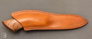    Couteau "Nessmuk" droit en noyer et lame acier C130 par Jean Paul Sire