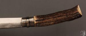   Couteau " Opinel N°09 " custom bois de cerf par Laurent Gaillard
