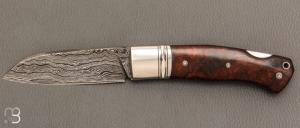  Couteau " Ork " custom lock-back par Raphal Durand - Damas de Samuel Lurquin