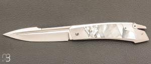   Couteau " R.B.L" custom de Guillaume Ducasse - Nacre blanche