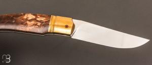  Couteau " SHELBY XL " custom par Arnaud Dallier - Bouleau stabilisé et RWL-34
