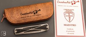    Couteau " Sfilato Sobrio " liner lock par Carlo Cavedon - CavedonArt
