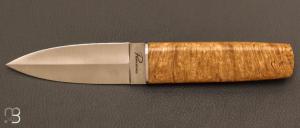   Couteau " Sgian Dubh "  par l'Atelier Perceval - Acacia et lame double mouture 14c28n