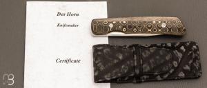  Couteau " Slimvubu " par Des Horn - Fatcarbon "Unigold" et lame en Nitrobe 77