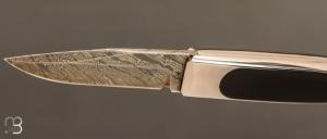    Couteau " Small Méditerranée " par Charles Bennica - Lame damas d'Henry Viallon