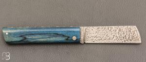 Couteau " Snard " Cristal Steel par Tom Fleury - Hêtre échauffé