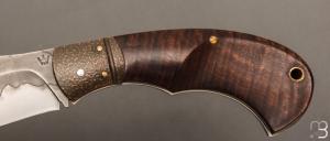  Couteau " Superbee " pliant custom par Nicolas Weber - Gidgee ondé stabilisé