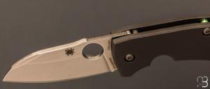 Couteau " Techno Pin 2 " par SPYDERCO - Titane et lame en CTS-XHP