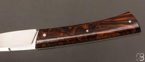  Couteau " Tendos  " custom par Frédéric Augé - Bois de fer et RWL-34