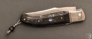   Couteau " Truand Éffilé " par Tony Ruot - Factcarbon Space Coral RWL34