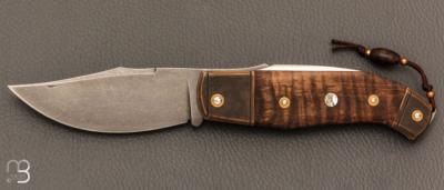    Couteau  "  Truand " par Tony Ruot - Manguier stabilisé et lame en RWL34