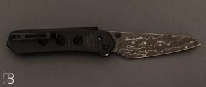 Couteau " Vision FG " de Civivi - Black canvas micarta et damas - C22036-DS2