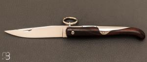    Couteau de poche Yatagan 10 cm par J. Mongin - Bois de fer