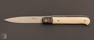  Couteau  "  Yssingeaux  " custom de Stphane Sagric - Ivoire de Mammouth et RWL-34