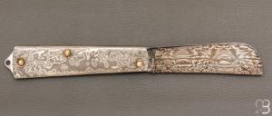  Couteau  " London " Full Damas de Jean Pierre Veysseyre