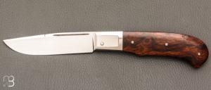  Couteau  "  custom " par Vincent Lafaye - Bois de fer et lame en 14C28N