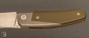     Couteau  " custom " pliant de David Lespect - G10 / Titane et RWL34