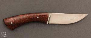  Couteau droit par Nicolas Mestrallet - Atelier du couteau de Vaunaveys - Acier C130 et amourette