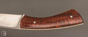  Couteau droit par Nicolas Mestrallet - Atelier du couteau de Vaunaveys - Acier C130 et amourette