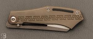  Couteau " DAO frame lock " custom par Torpen Knives - Jérôme Hovaere - Titane et Damax™